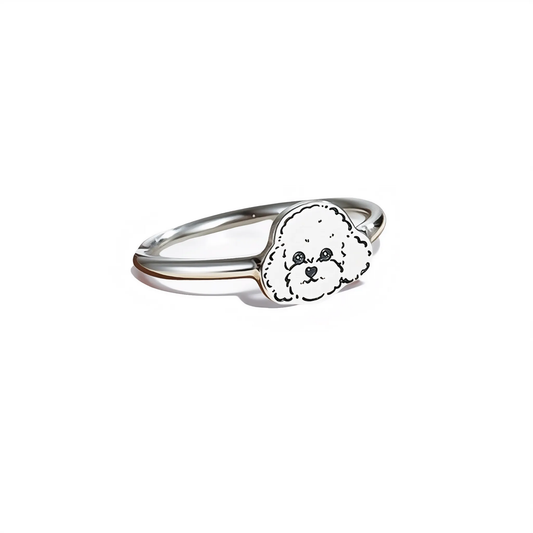 Silver Pet Face Ring