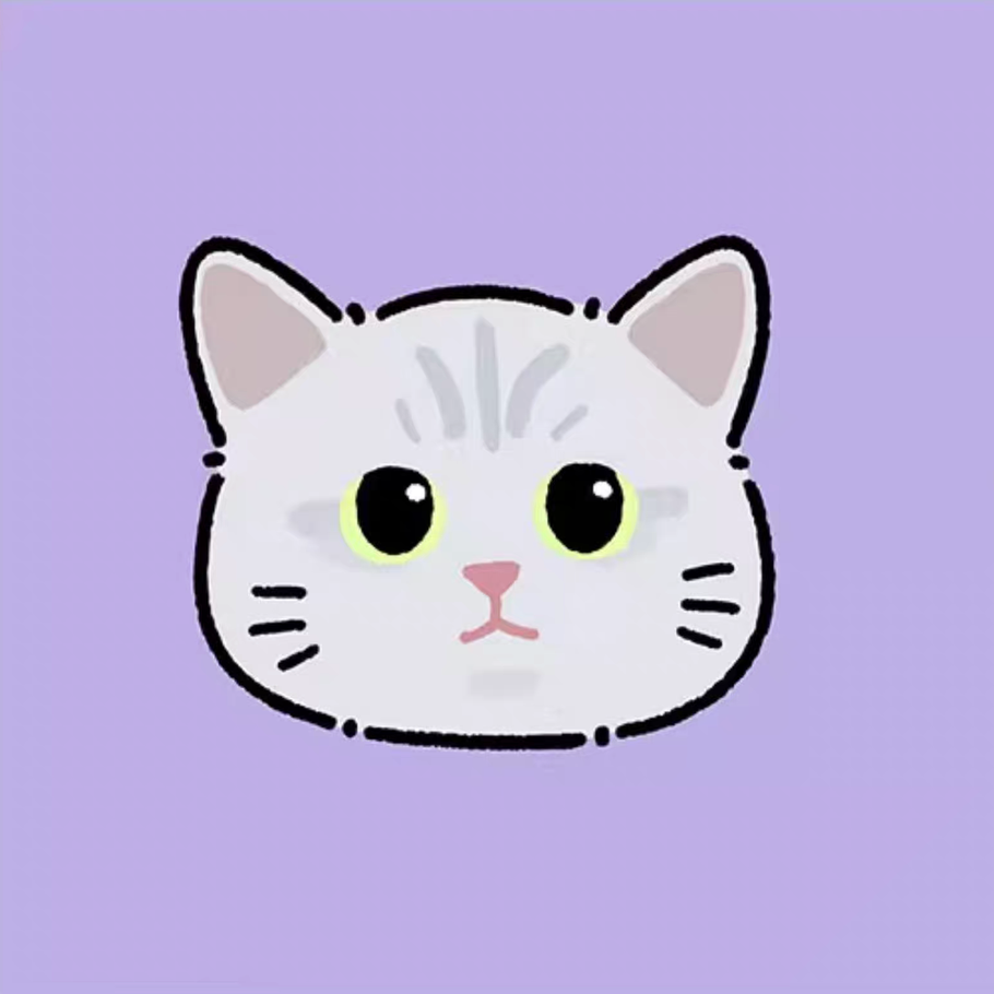 A cute chibi style British shorthair cat portrait.