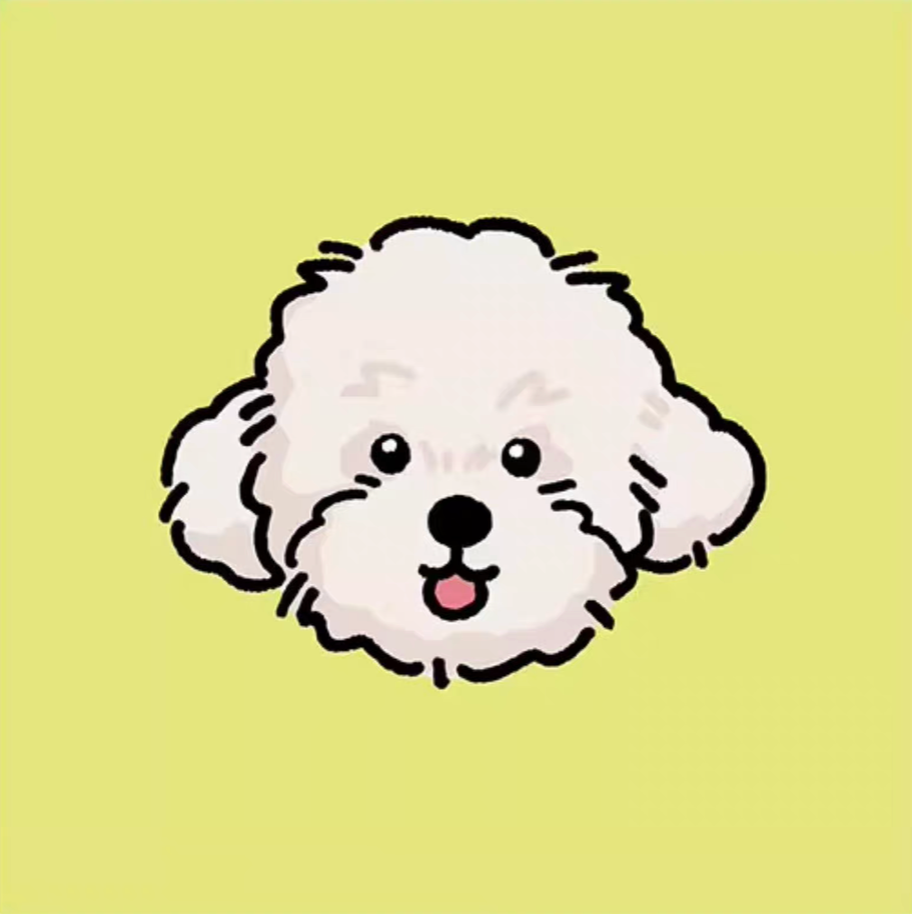 A cute chibi style pup portrait.
