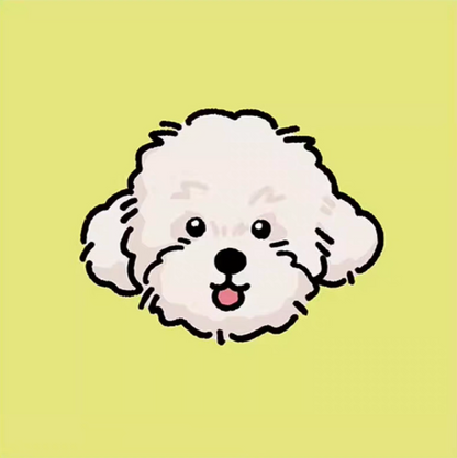 A cute chibi style pup portrait.