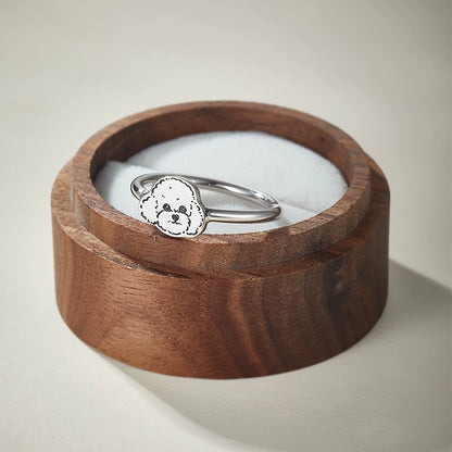 Silver Pet Face Ring