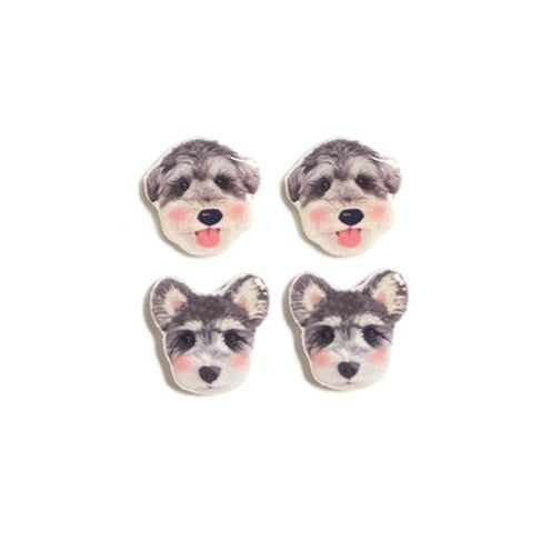 Resin Pet Face Stud Earrings