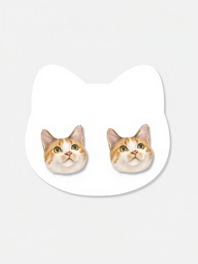 Resin Pet Face Stud Earrings