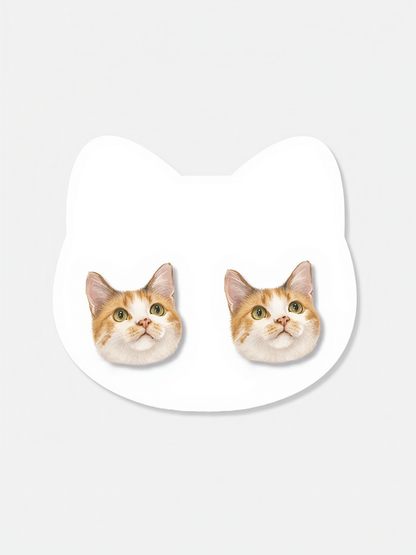 Resin Pet Face Stud Earrings